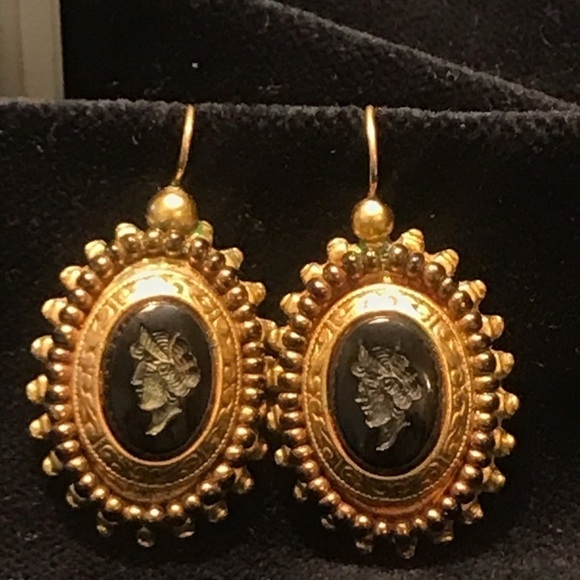 Gas st tropez gold - Gem Vintage Brass & Enamel St. TROPEZ GAS Earring  EUC